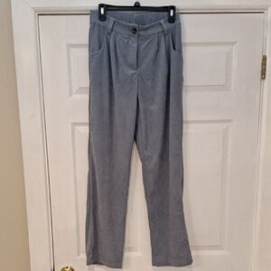 HALARA Elegant Gray Trousers Work Panta Corduroy S